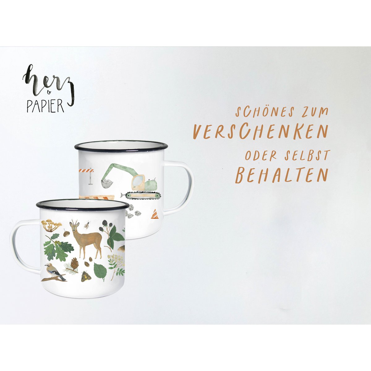Karte für Freunde "Friends forever" N_24 - Klappkarte Freundschaft | Freundschaftskarte | Freundin || HERZ & PAPIER