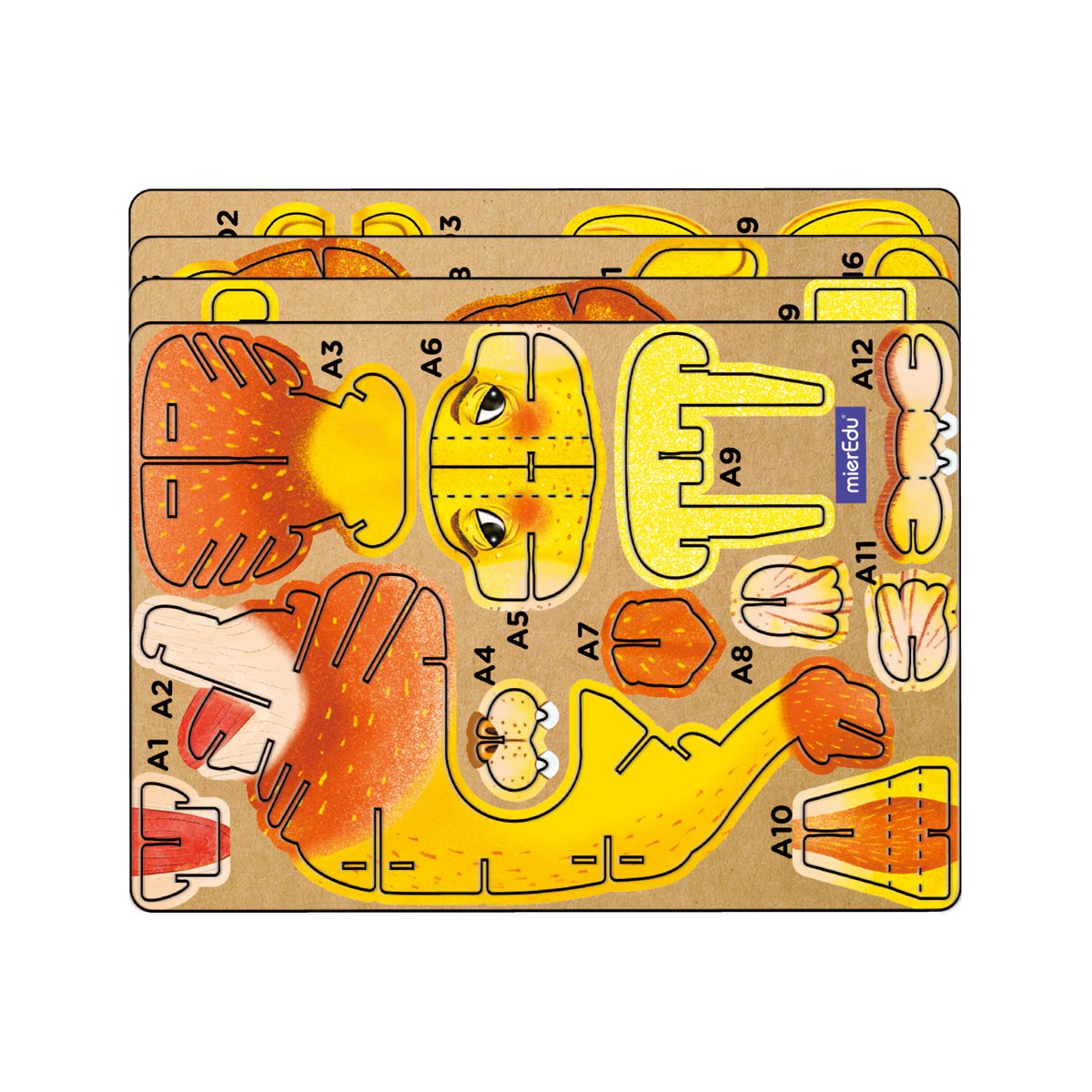Mieredu - 3D Puzzel Build And Sound - Leeuw