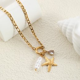 Star ketting en roestvrijstalen parel