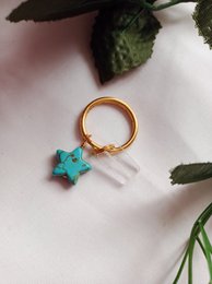 Llavero estrella azul, accesorio de llavero, llavero en forma de estrella, llavero de moda | por lovebynlanla