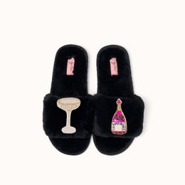 Black slippers