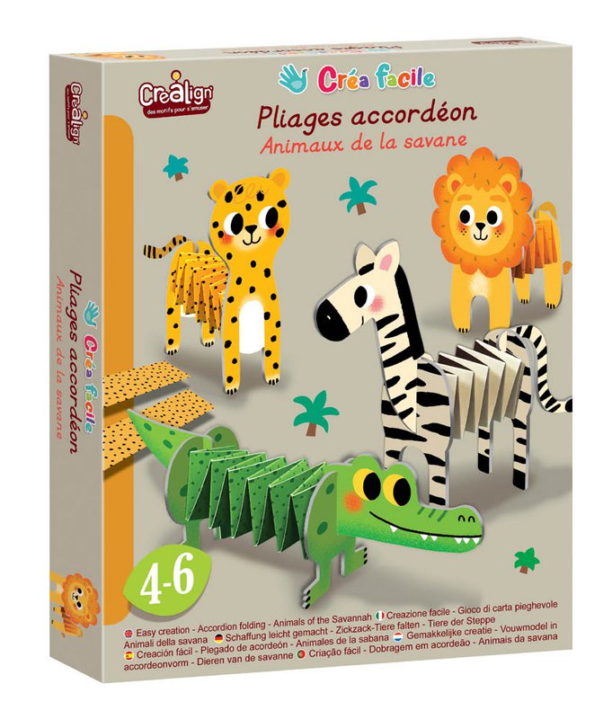 Easy creation, Folding accordions "Animals of the savannah"