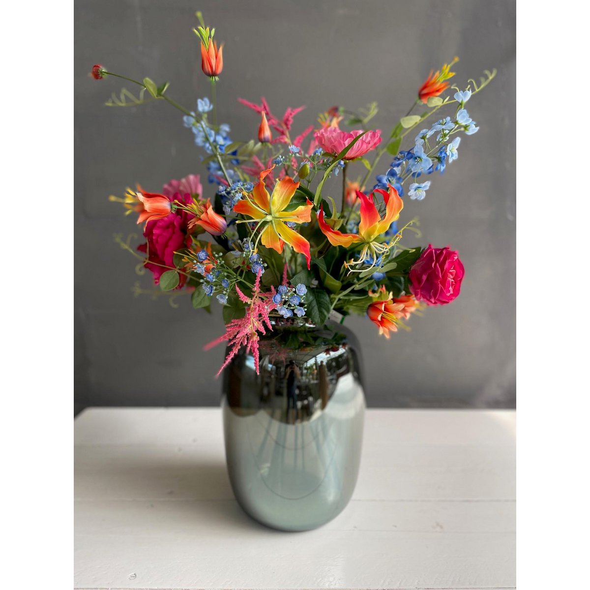 Künstliche Blumen - Blumenstrauß L - Colorful Glam - 80cm