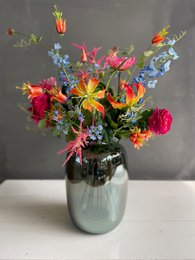 Kunstige blomster - Buket L - Farverig Glam - 80cm