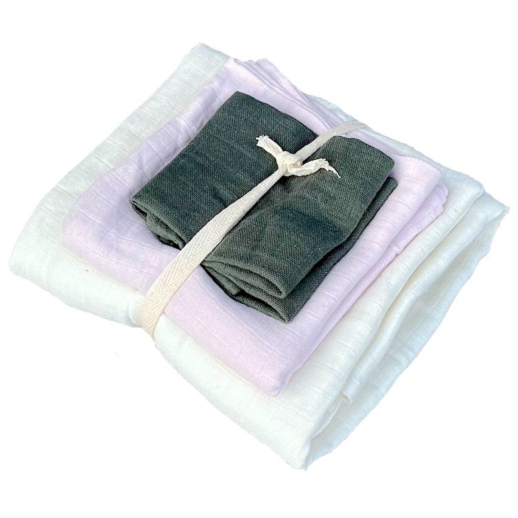 Hydrophilic cloths made of organic cotton - 3 color set