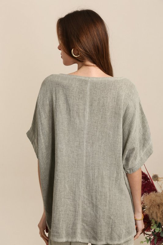 Blusa in lino RIF. 4649