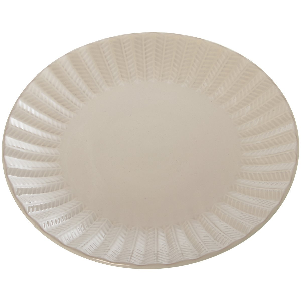 BEŻOWY POJEDYNCZY TALERZ CERAMICZNY _°27X2.8CM CU7319