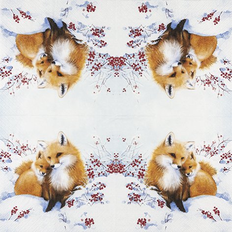 Lunch-Servietten Fox Family