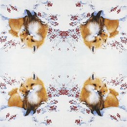 Lunch-Servietten Fox Family