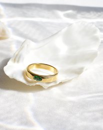 Enoch - Green Crystal Gold Band