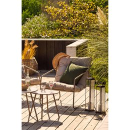 Nilo Lounge set, steel, sand, incl. cushions