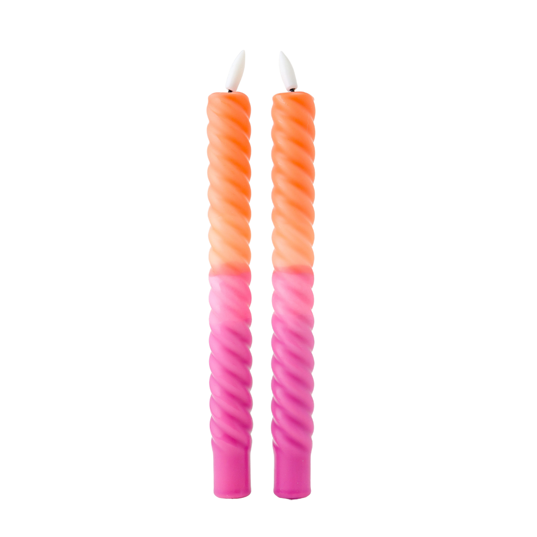 Bougie Tourbillon LED Coucher de Soleil - Lot de 2