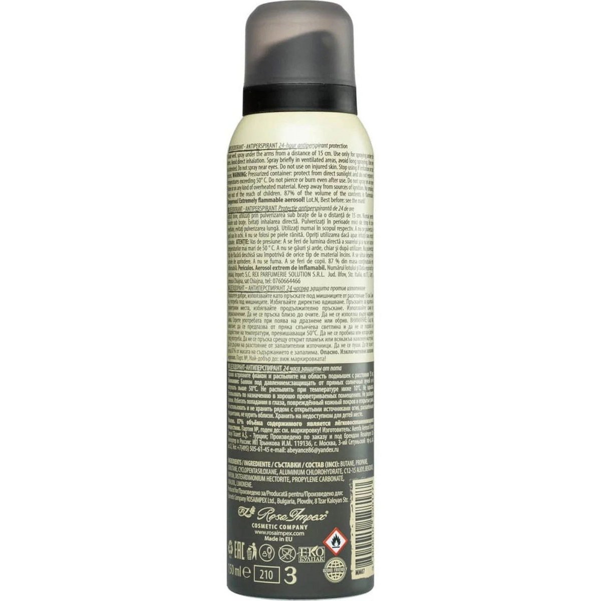Men's Master Deodorant 24 Hour Protection – 150ml