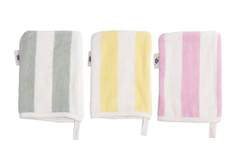 Terry Cotton Baby Washcloths 3-Set Tutti Frutti