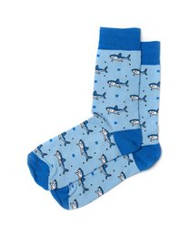 Haie hellblaue Socken | GOTS Bio-Baumwolle| Mil