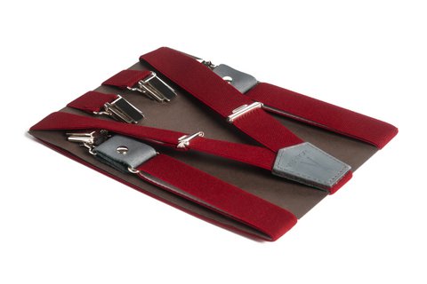 Mid-wide Bordeaux straps