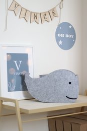 Opbevaringskurv Børneværelse - Hval