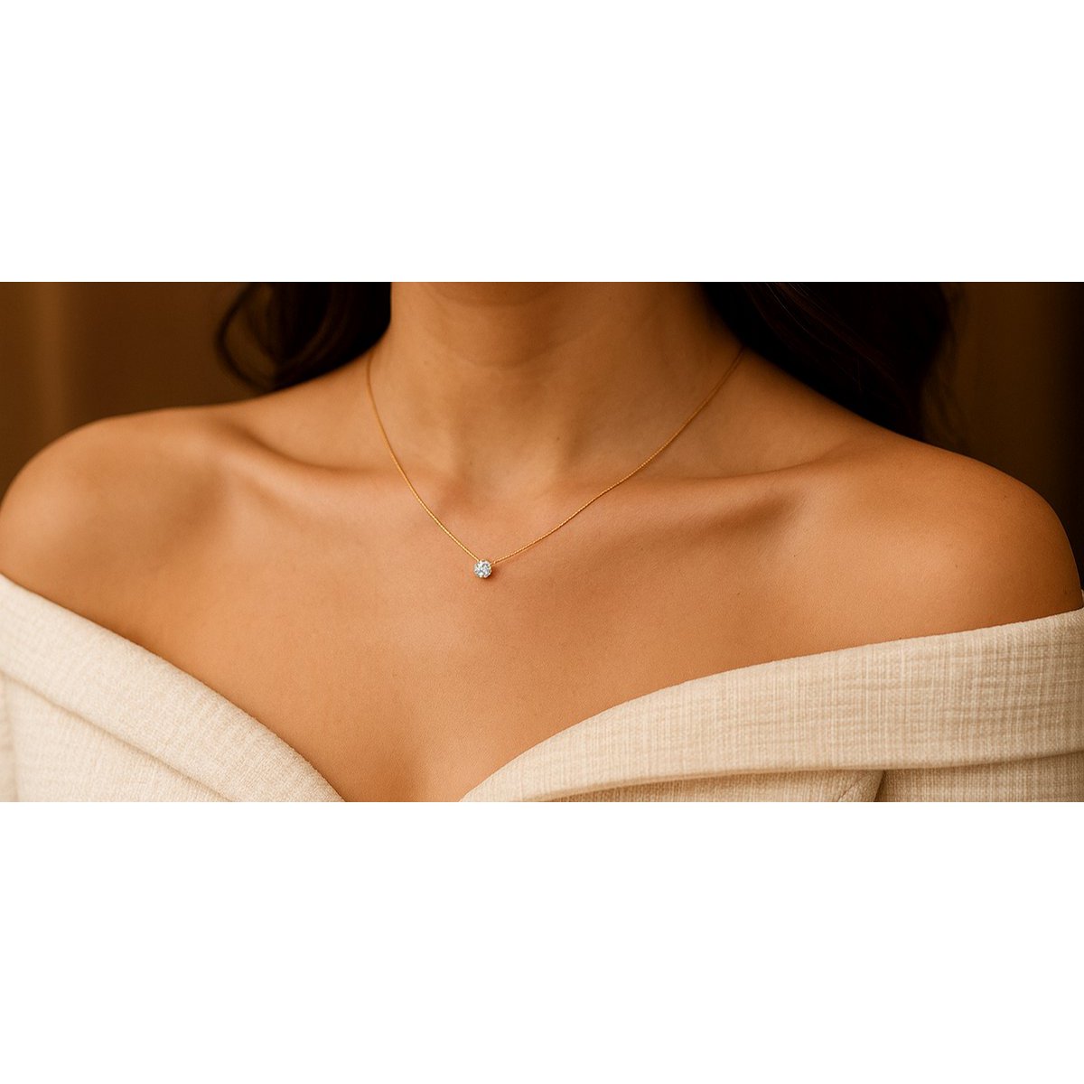 Luxury Necklace Women's Pendant Gold-colored - Premium Stainless Steel - Minimalist with Zirconia