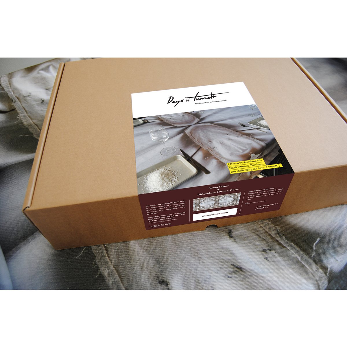 Stormy Dinner - deluxe cotton tablecloth