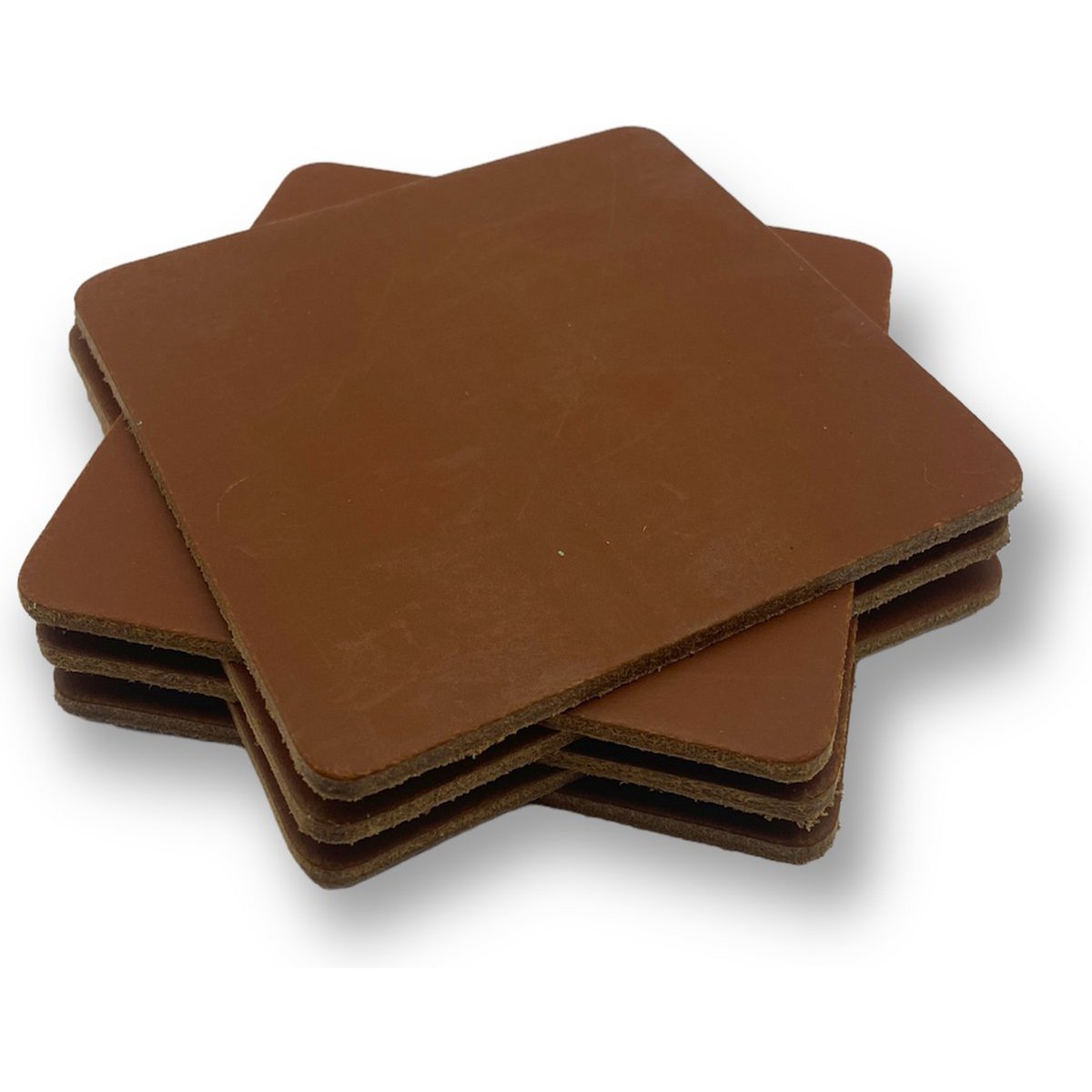 Sous-verres Cuir cognac 100% cuir de vache
