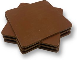 Sous-verres Cuir cognac 100% cuir de vache