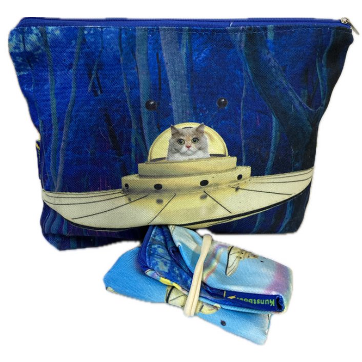 Etui - Poes in ruimteschip / Ufo