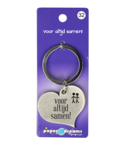 Hart sleutelhanger - Voor altijd samen