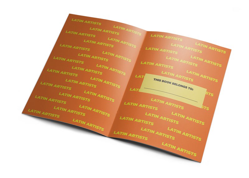 Libro de actividades para colorear de artistas latinos