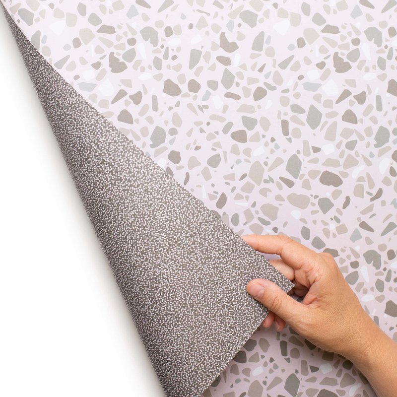 Pink wrapping paper with terrazzo pattern, packing gifts in boho style, packing gifts for women, packing mother's day gift, wrapping paper wedding