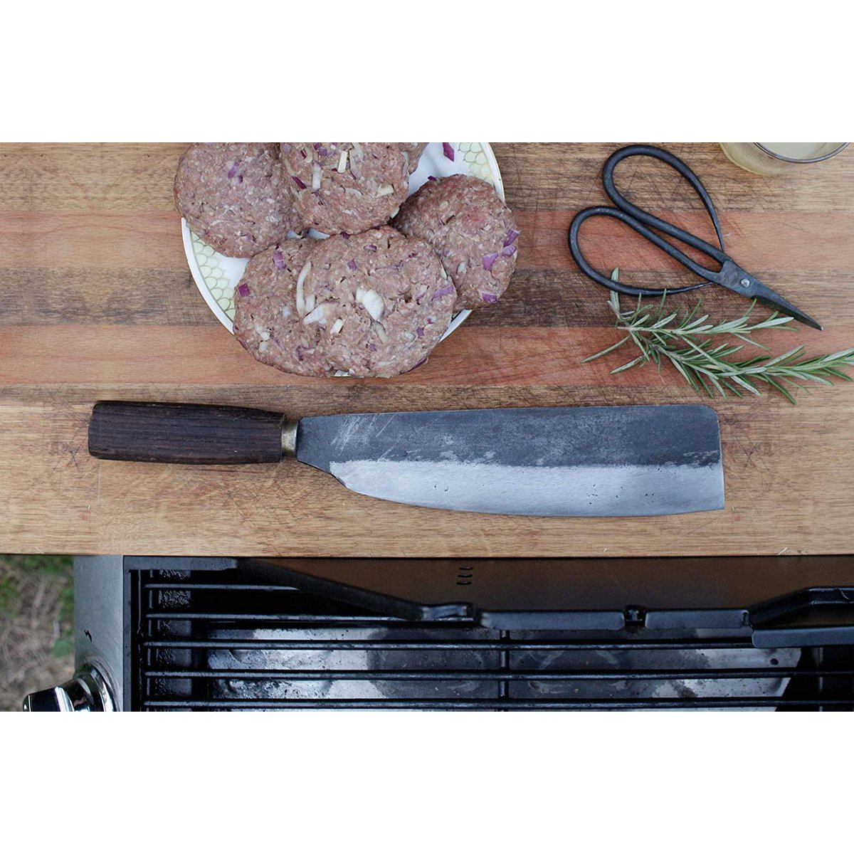 CUCHILLAS AUTÉNTICAS CHEO, cuchillo de cocina asiático, longitud de la hoja 25 cm