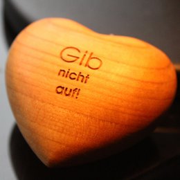 Gracias corazón de madera ¡No te rindas!