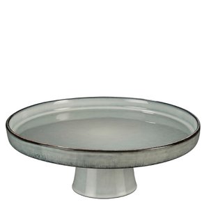 Racco cake plate on foot l.grey