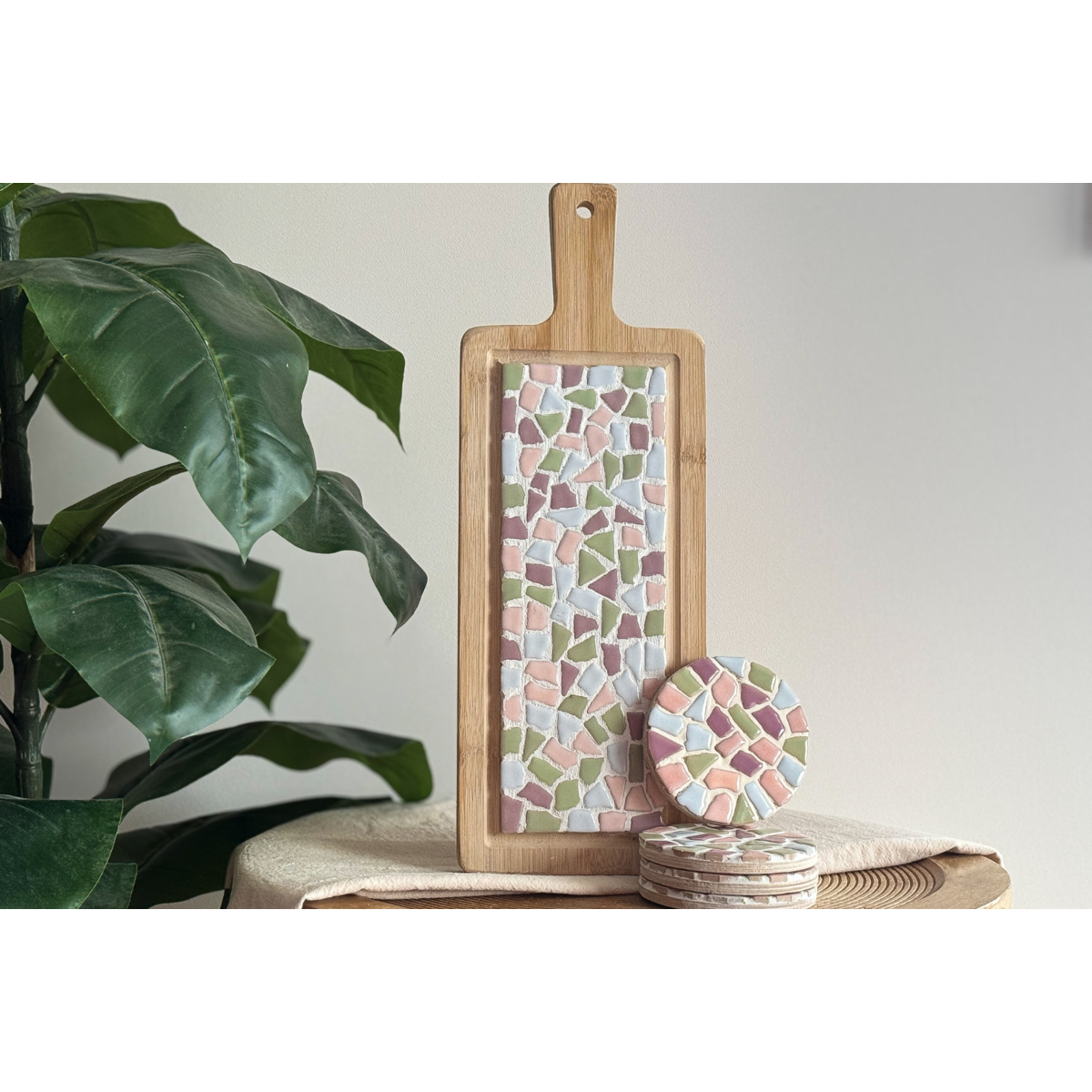 Paquete combinado mosaico Borrelplank & Coasters