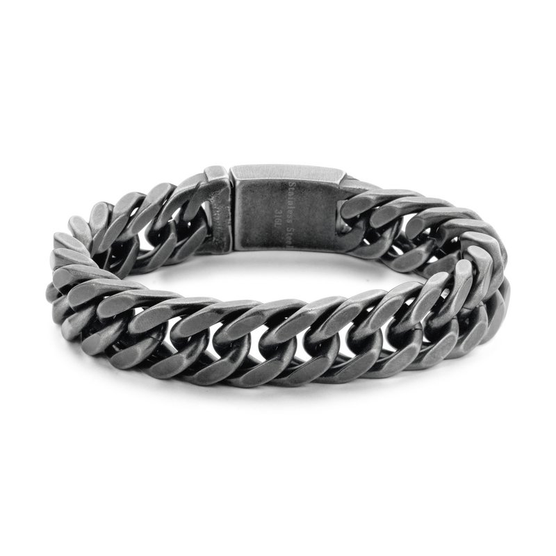 Frank 1967 Steel 7FB-0358 Bracciale in acciaio - 19,5 cm - Color argento / Grigio
