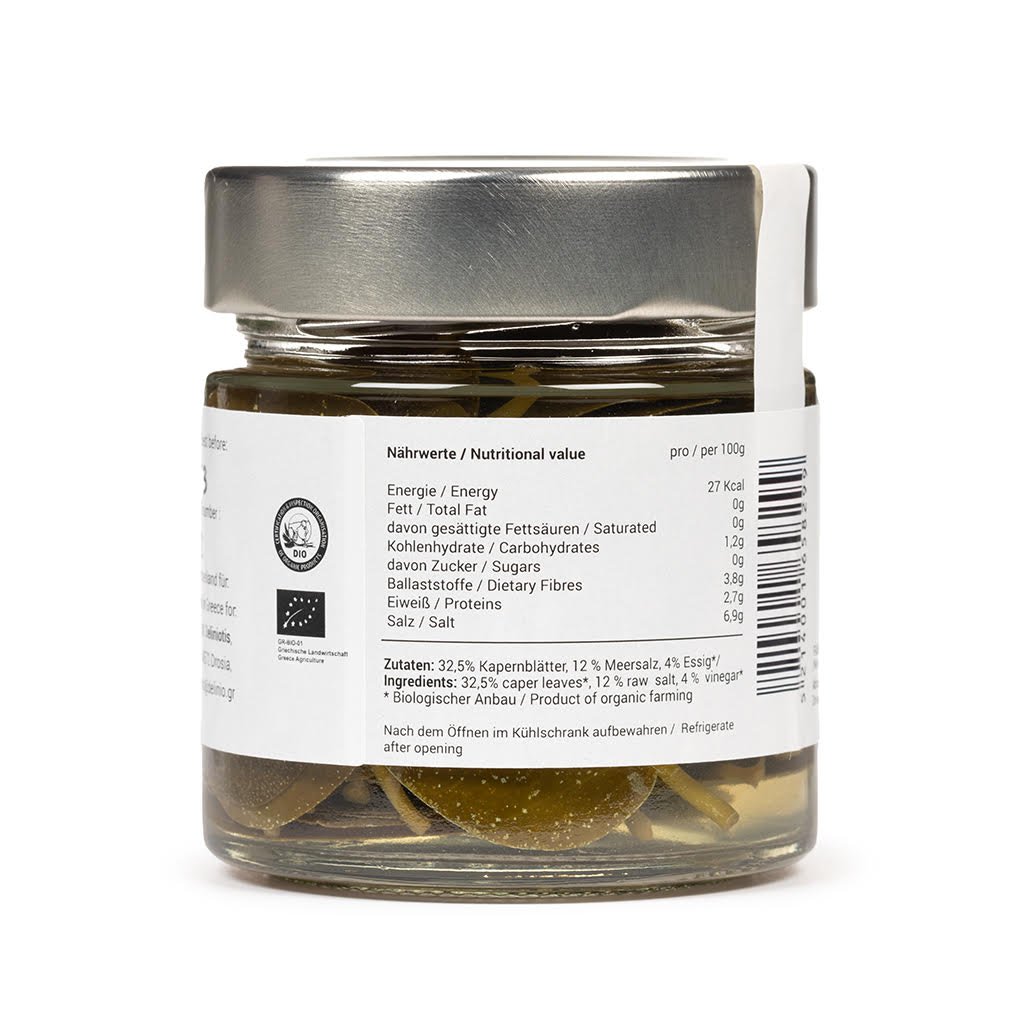 Capers ( only ) in sea salt, organic, 115 gr