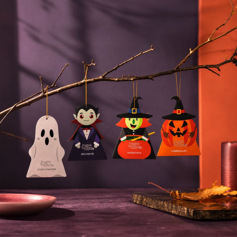Halloween Geschenk Vampir "Biss-Chen Tee", BIO Tee, 1 Pyramidenbeutel