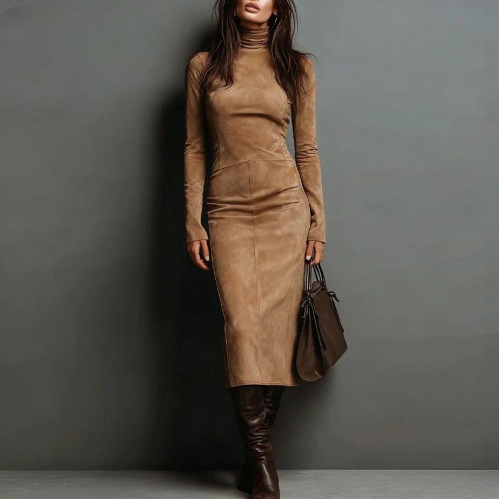 Coltrui met lange mouwen Jurk Mode Sexy nauwsluitende Bodycon Lange jurken Dameskleding