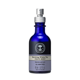 Reviving White Tea Facial Mist - 45 ml. A refreshing and hydrating facial mist infused with white tea and aloe vera to soothe and revive the skin.