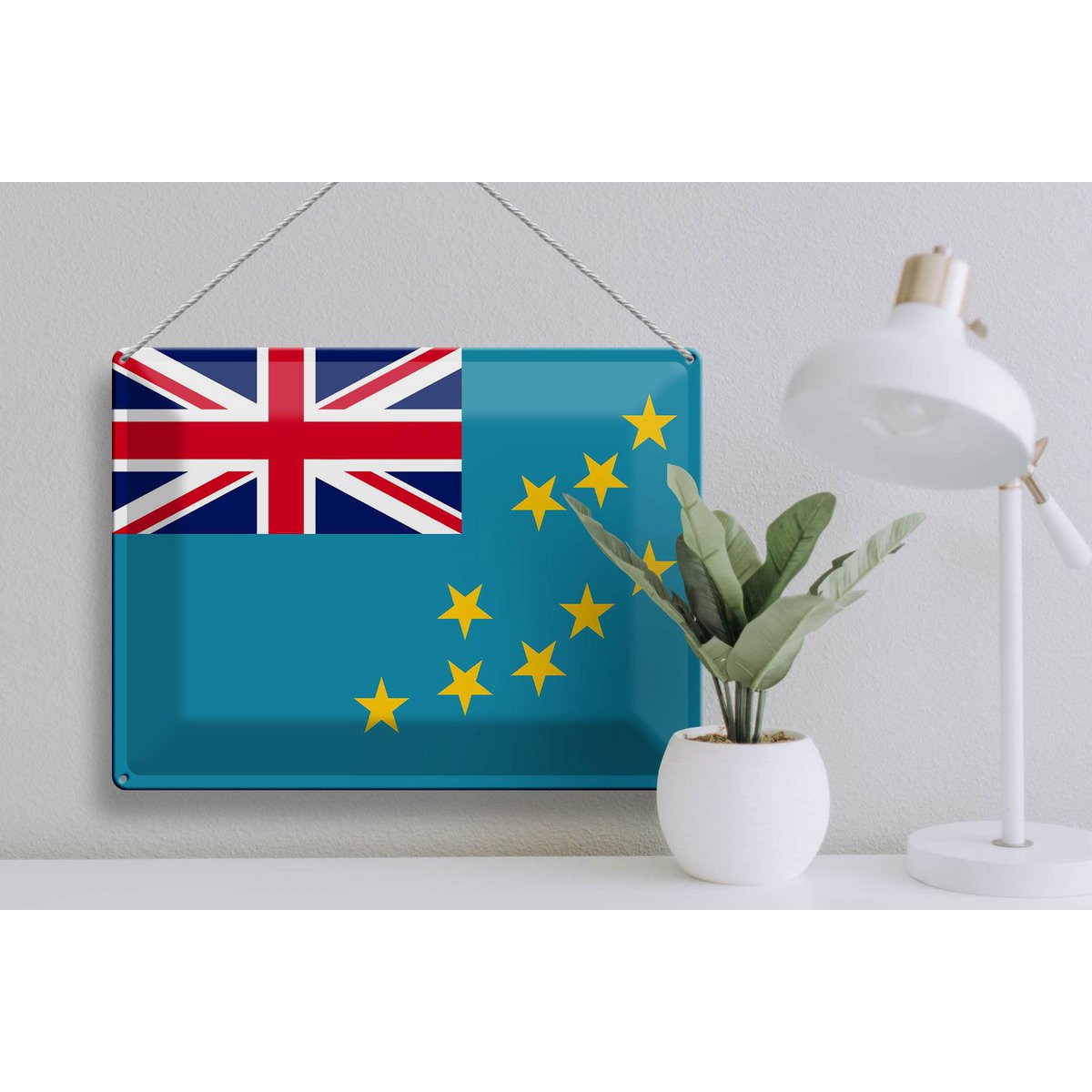 Blechschild Flagge Tuvalu 40x30cm Flag of Tuvalu