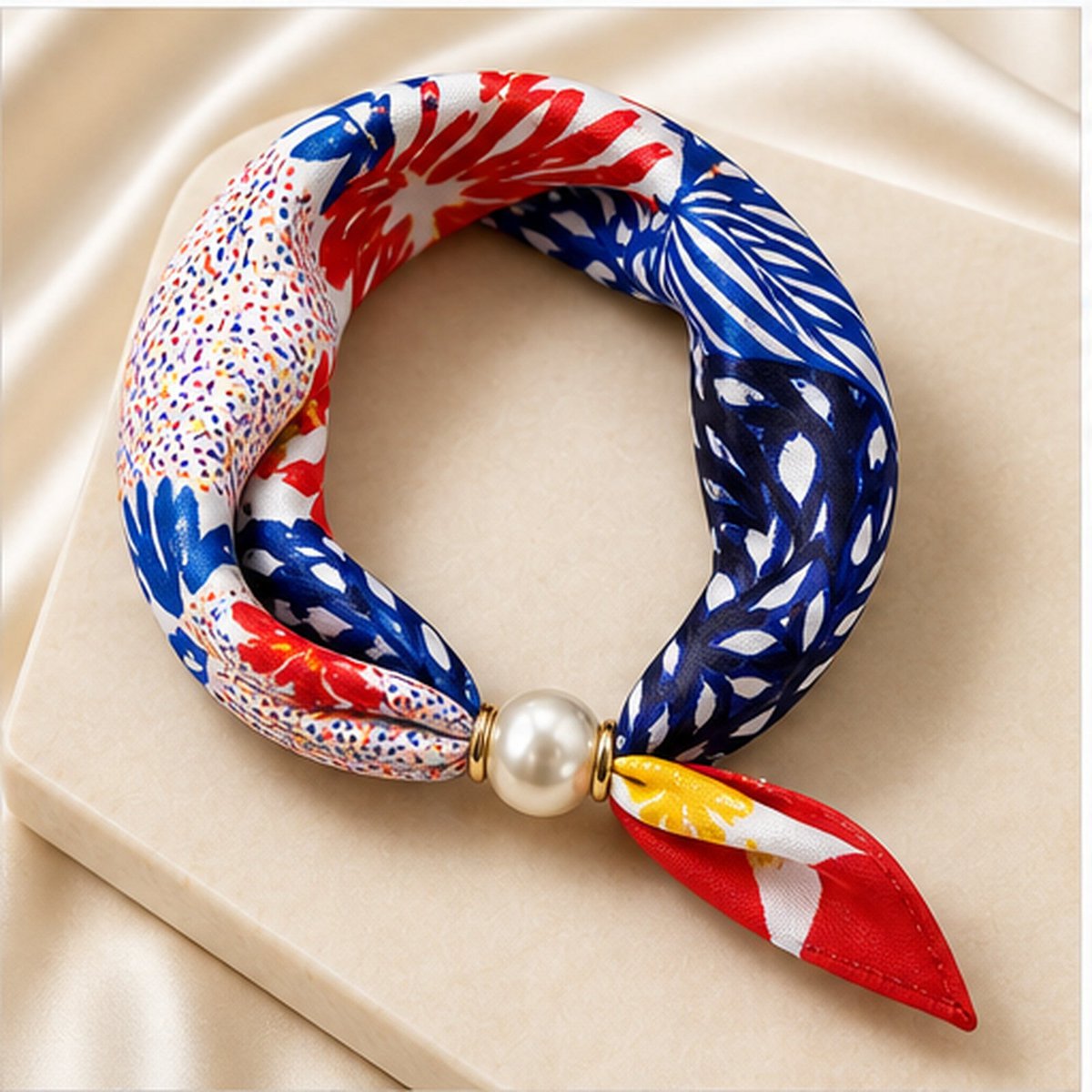 HS Pearl Scarf New Colors - Magnetic Pearl Closure