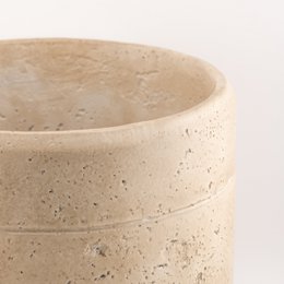 Earthenware flower pot beige L
