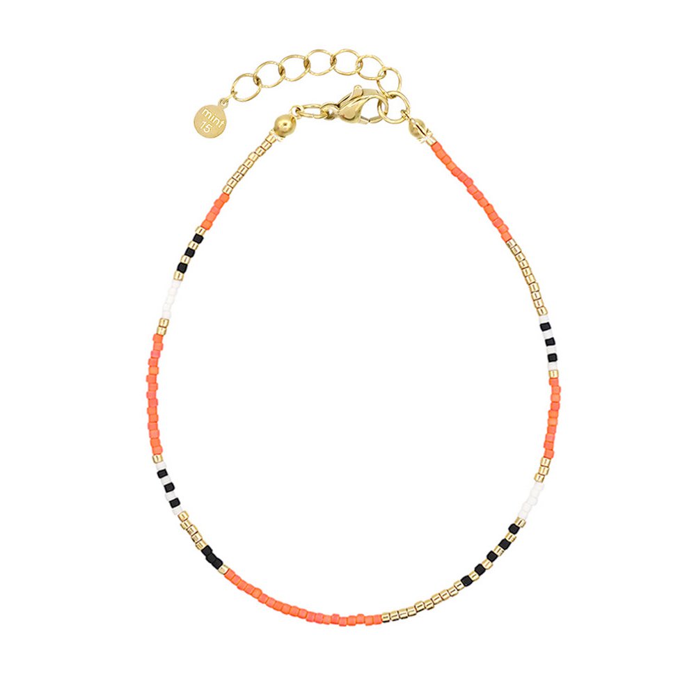 Zartes Perlen-Fußkettchen – Orange