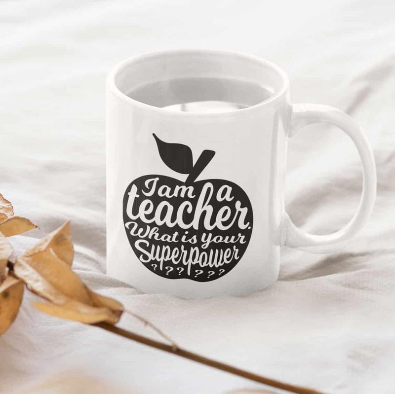 Mok I am a Teacher zwart