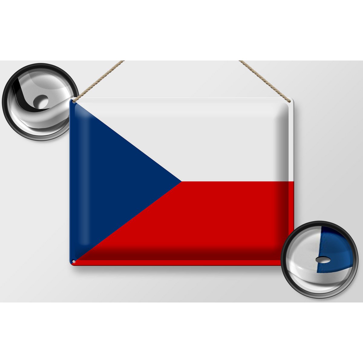 Tin Sign Flag Czech Republic 40x30cm Flag Czech Republic