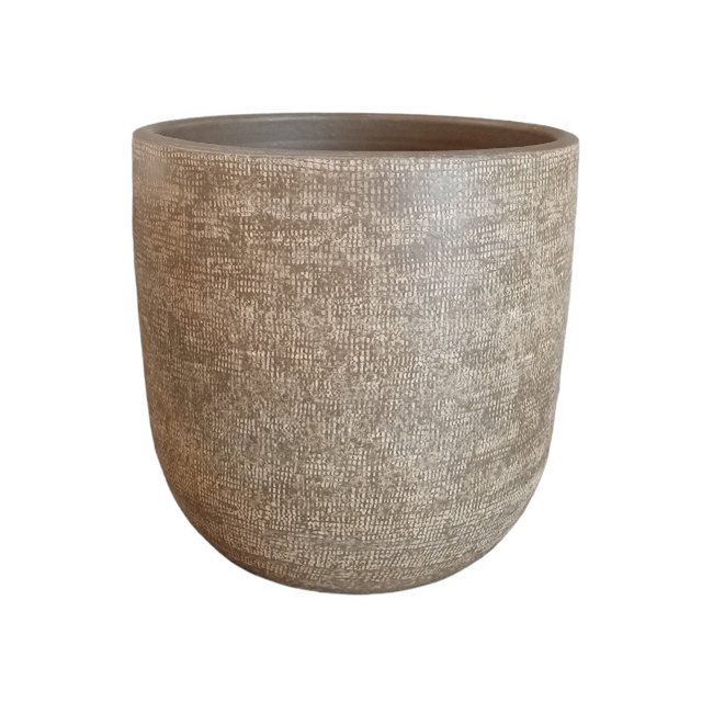 Magna pot relief jute ant brown