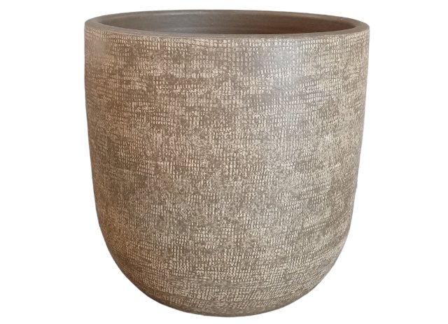 Magna pot relief jute ant brown
