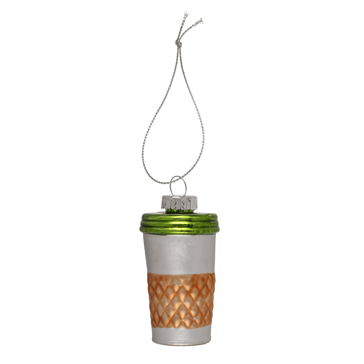 Glass tree decorations, Coffee, set of 3, Coffee