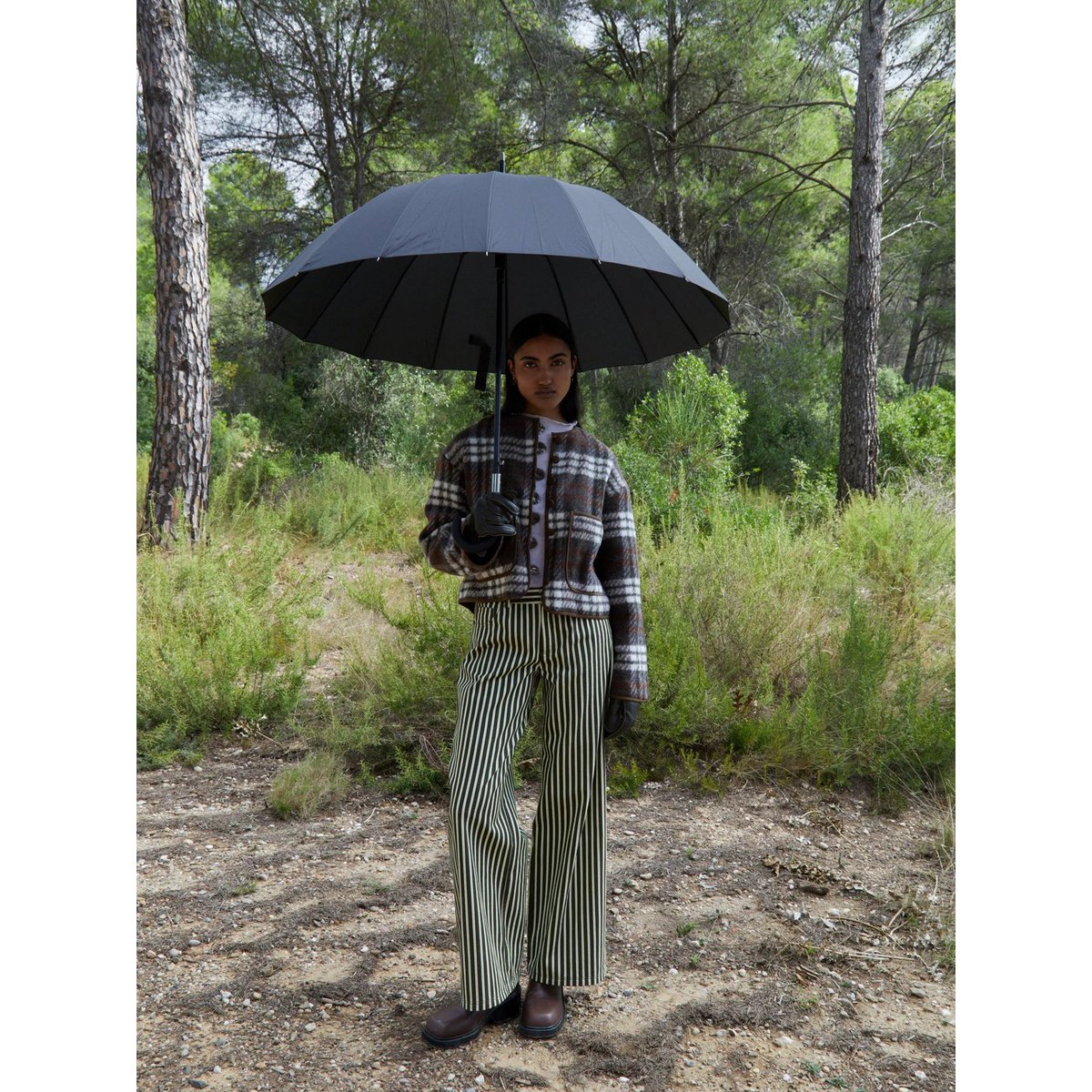 Barefoot Plaid Brown Jacket