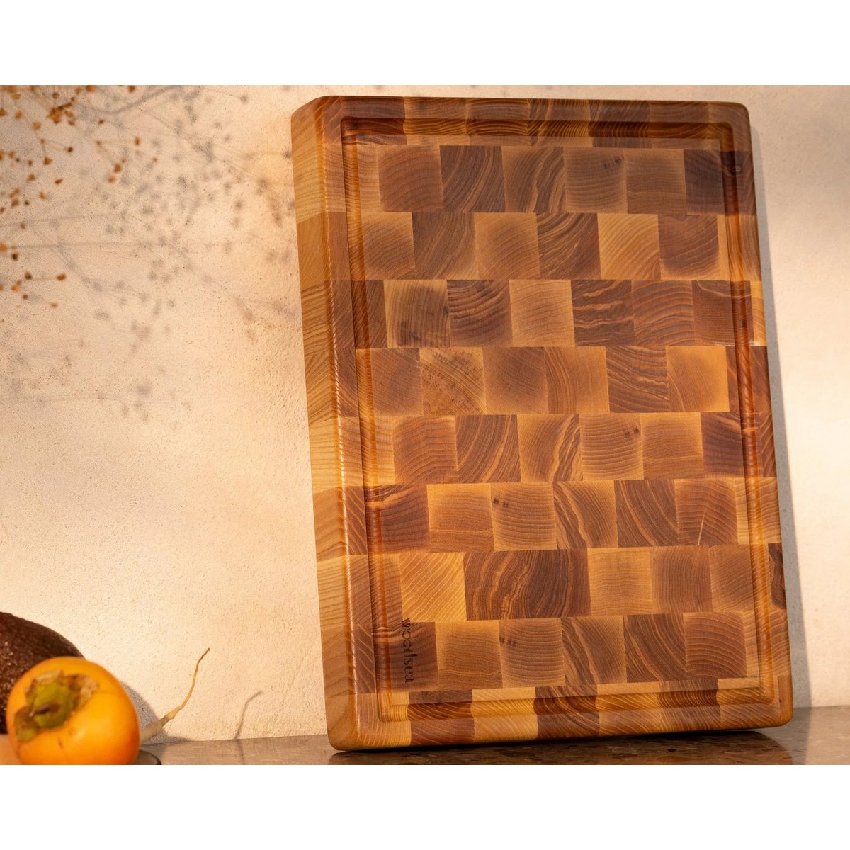 Planche à découper en bois de bout Woodstone - Frêne