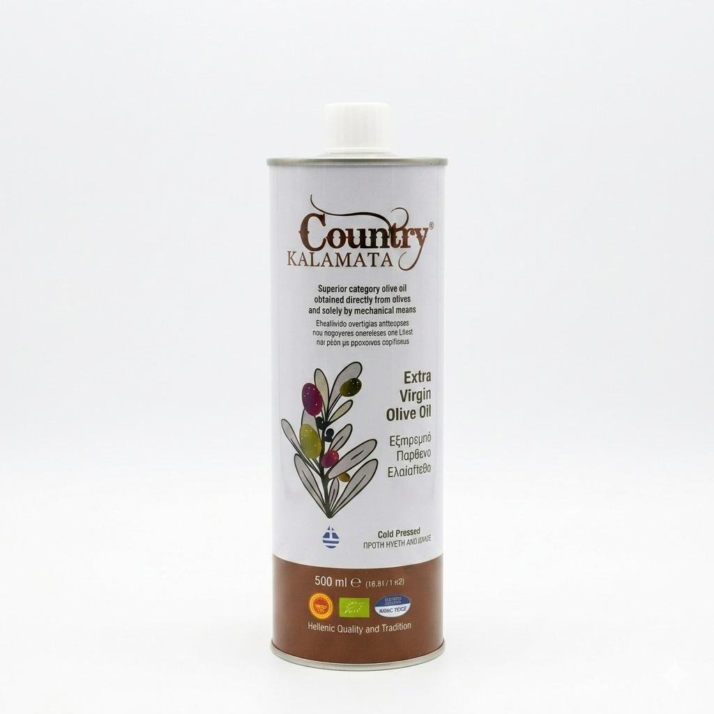 OLIO EXTRA VERGINE DI OLIVA COUNTRY KALAMATA TANK 500ml - DOP KALAMATA